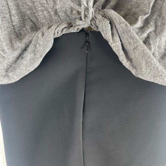 Black Halo Gwen Blouson Tie Back Mini Dress Gray Black Size XS - Picture 9 of 10